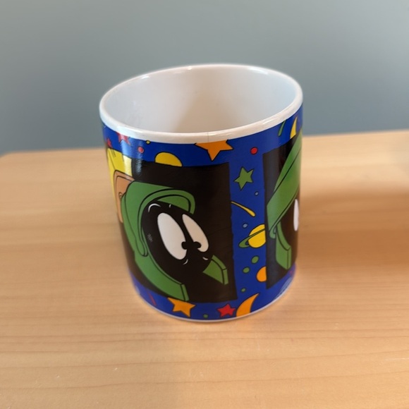 2 Vintage 1994 Warner Bros Sakura Looney Tunes Marvin the Martian Coffee Mugs - Picture 3 of 9